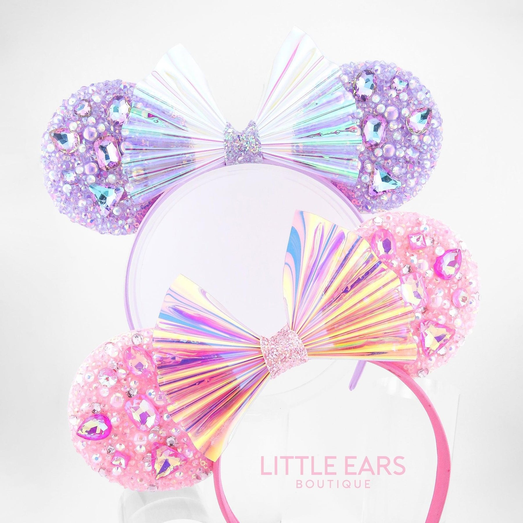 Purple Iridescent Sparkle Ears by Little Ears Boutique, scented candle detail photo 6