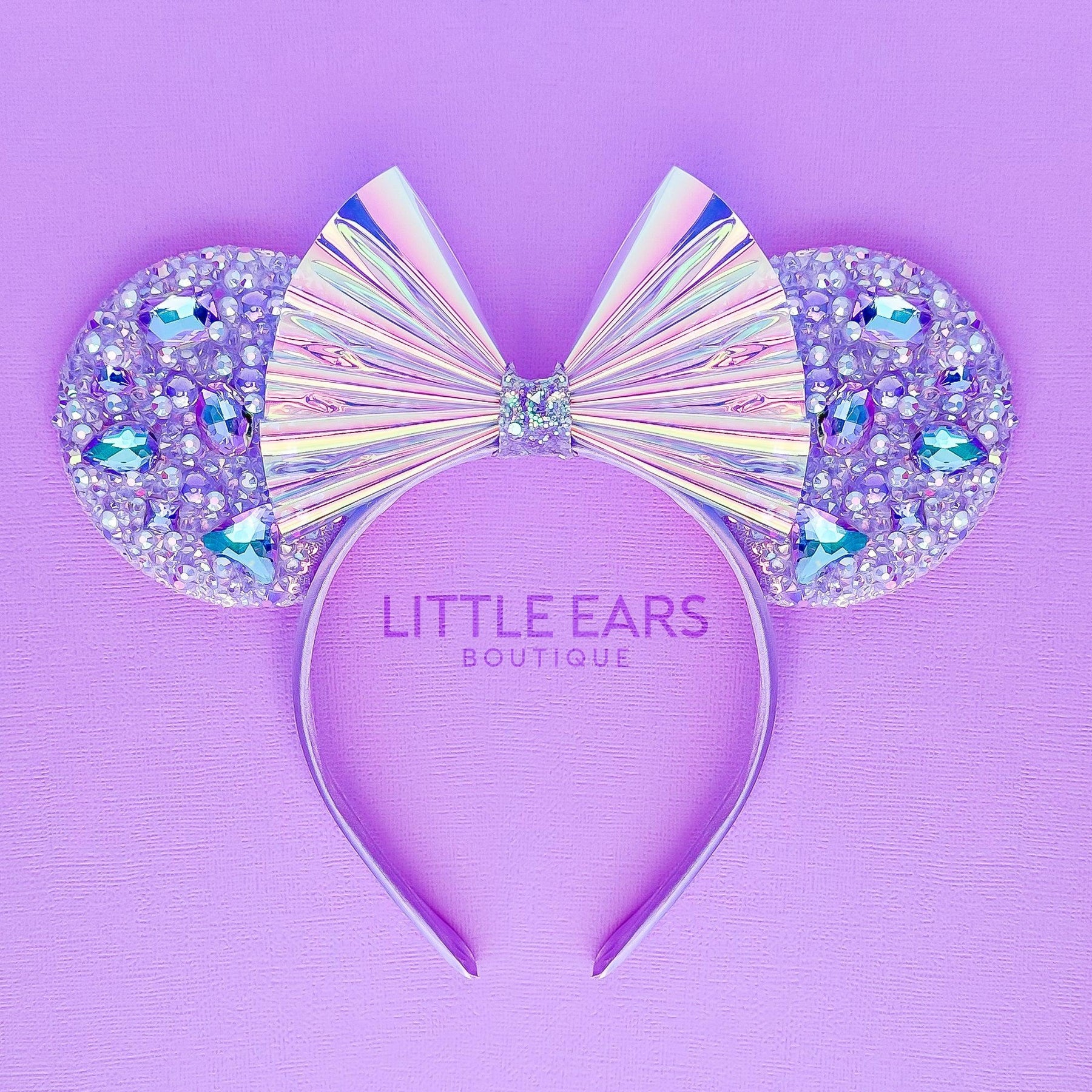 Purple Iridescent Sparkle Ears by Little Ears Boutique, scented candle main product photo