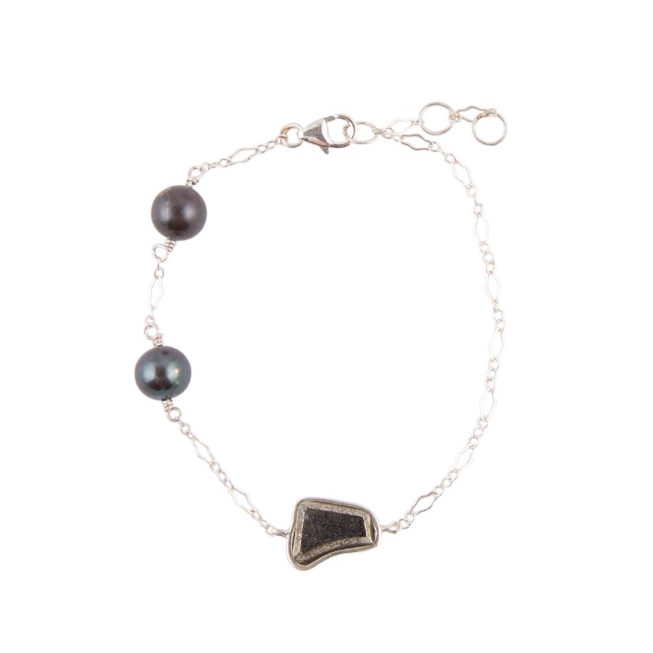 Sterling Silver Purple Tahitian Pearl Bracelet by Barse Jewelry