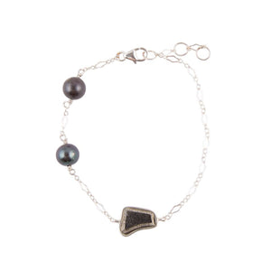 Sterling Silver Purple Tahitian Pearl Bracelet by Barse Jewelry
