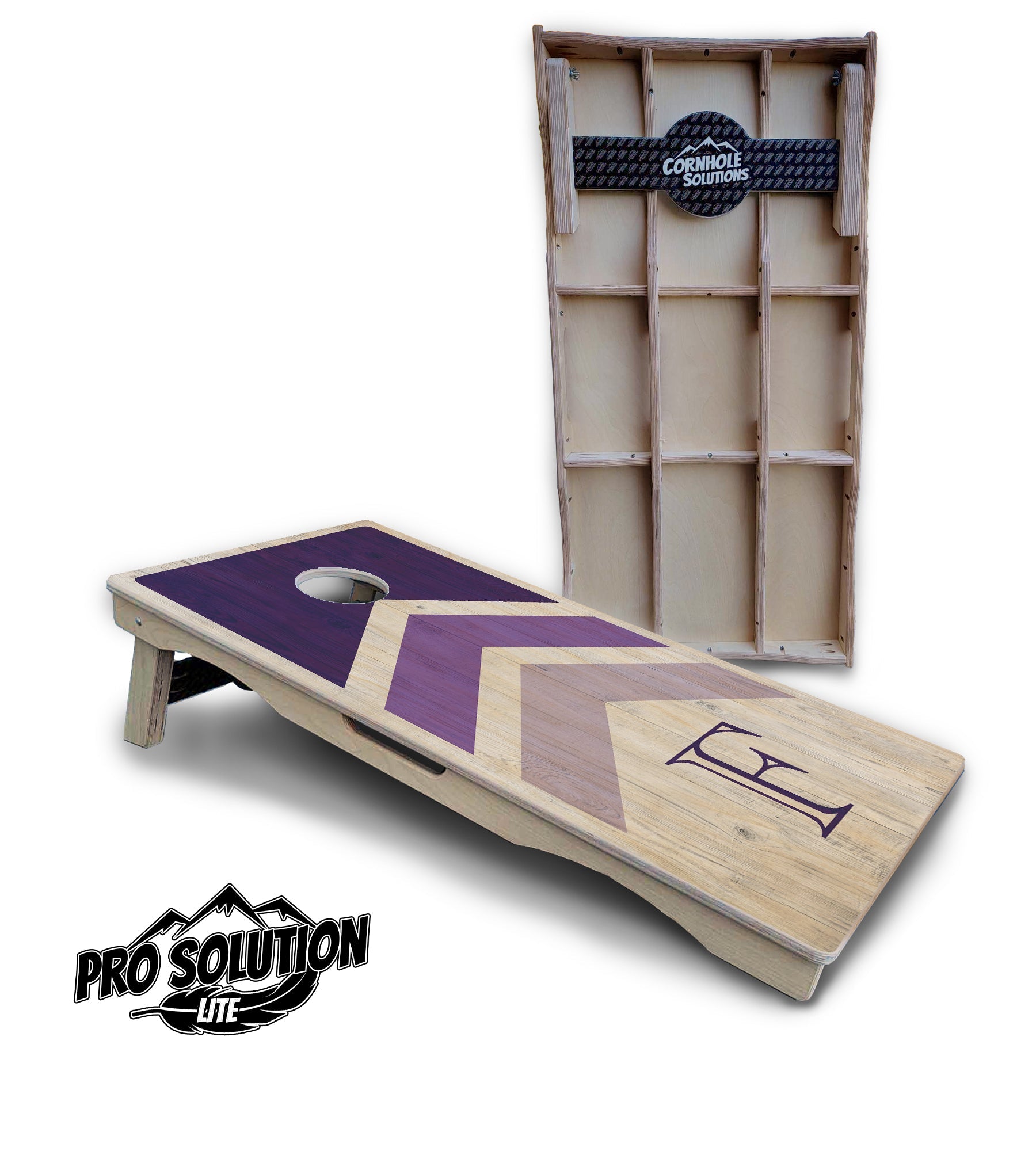Purple Wedding Arrows - Cornhole Boards - Pro Lite Series