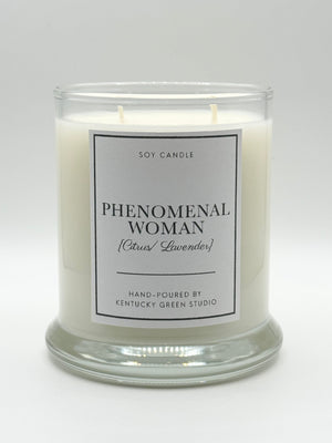 Phenomenal Woman Soy Candle by Kentucky Green Studio, scented candle main product photo