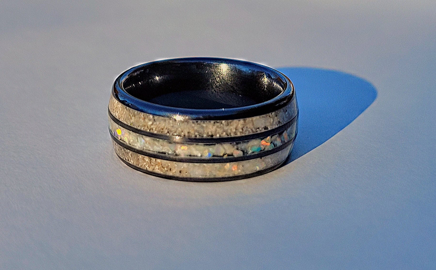 You, Me, And Forever Memorial Ring by Cotton Street Art Company, handmade jewelry detail photo 5