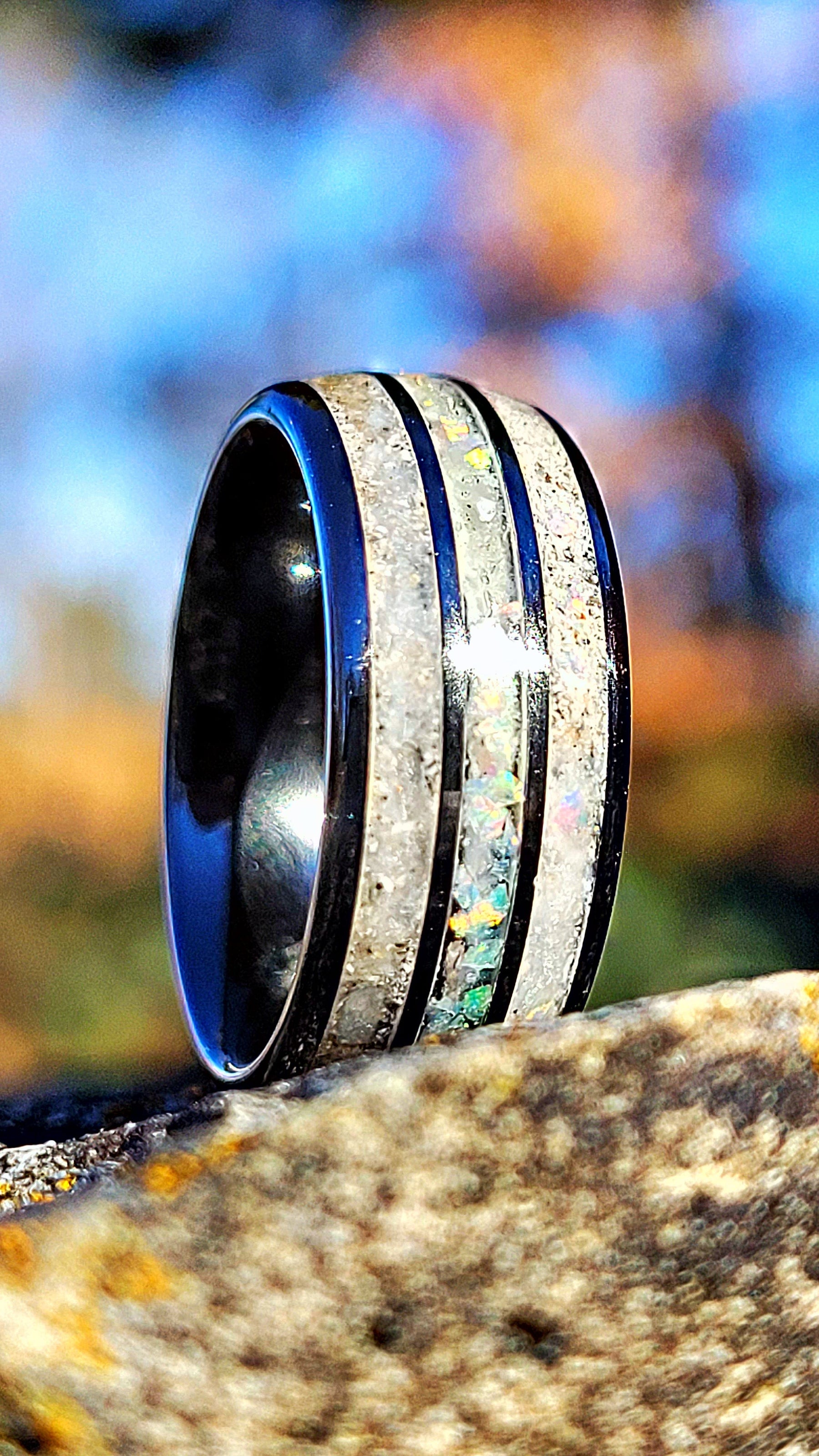 You, Me, And Forever Memorial Ring by Cotton Street Art Company, handmade jewelry detail photo 4