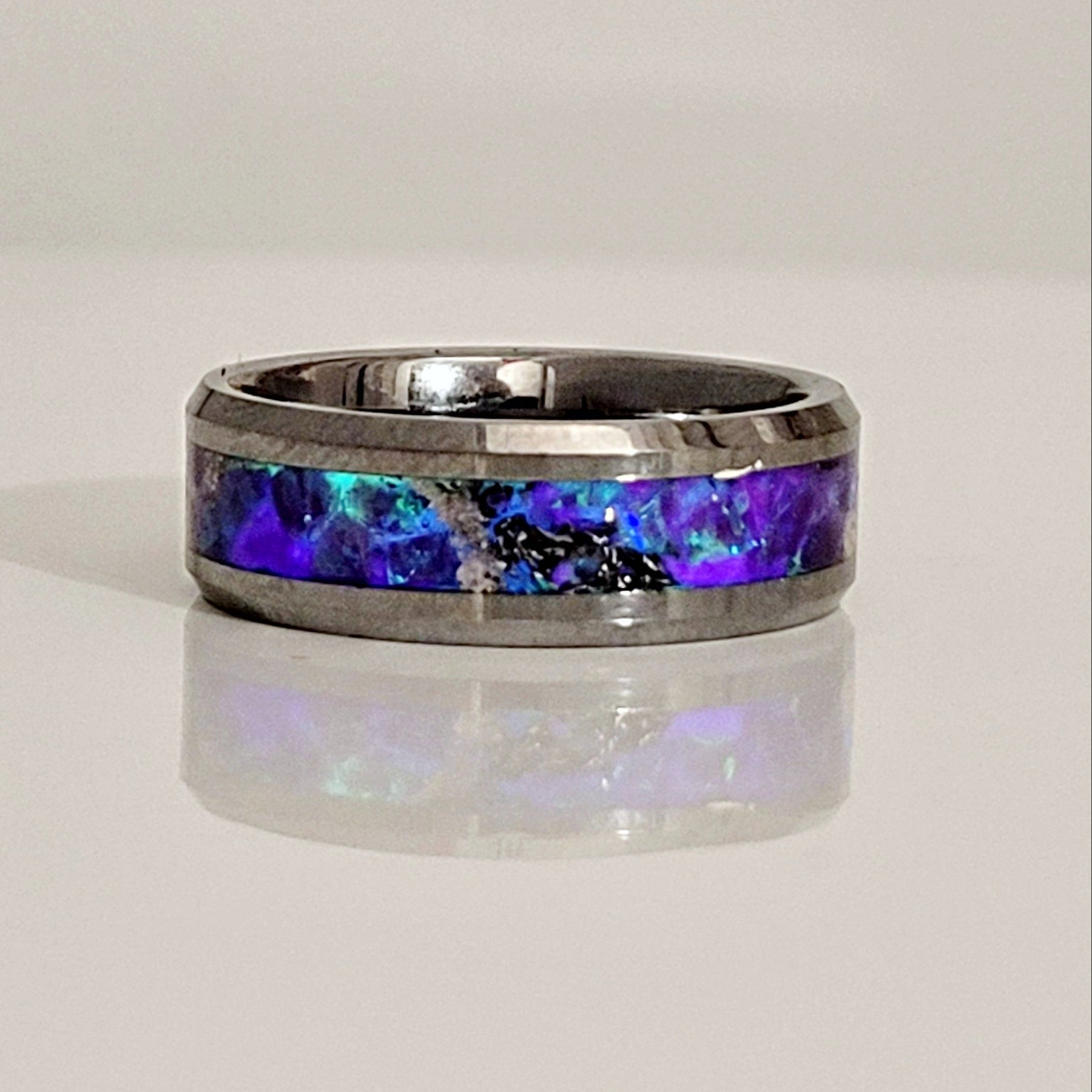 The Purple Star Memorial Ring by Cotton Street Art Company, handmade jewelry detail photo 2