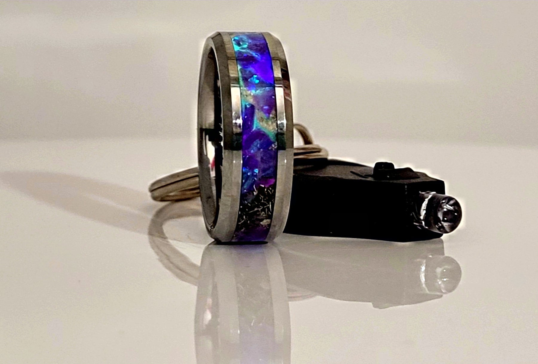 The Purple Star Memorial Ring by Cotton Street Art Company, handmade jewelry detail photo 8