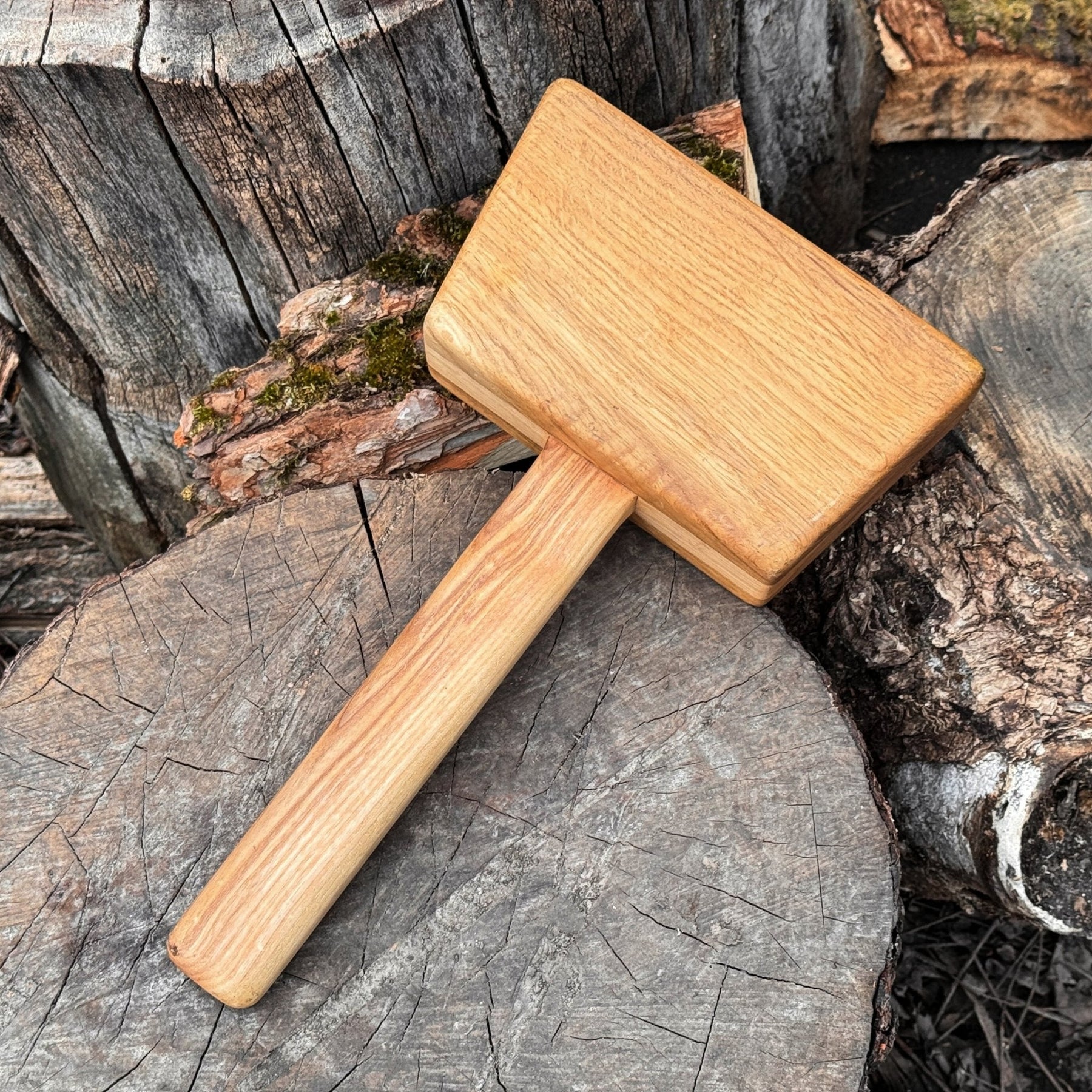 Quiet 35 oz Wooden Mallet (Mallet Tool) by Sharky Forged Steel Tools