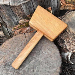 Quiet 35 oz Wooden Mallet (Mallet Tool) by Sharky Forged Steel Tools