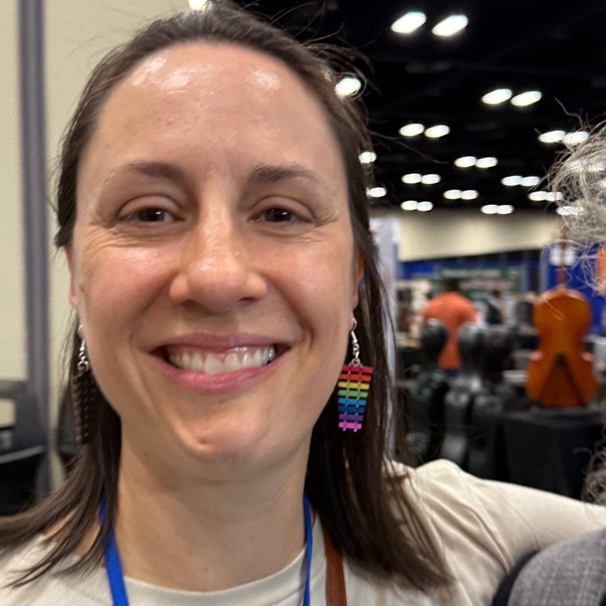 Rainbow Xylophone Wooden Earrings | Music Teacher Jewelry by Cate's Concepts, LLC, Southern food gift detail photo 3