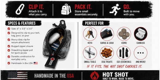 Hot Shot - Ranger - Keychain Pouch detail view by Recycled Firefighter