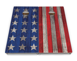 Colorful Stars & Stripes Cornhole Boards - Tournament Series