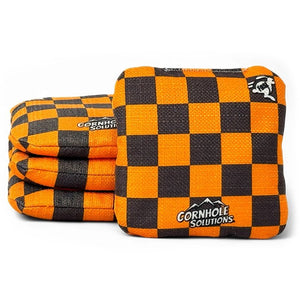 Tri-Star/Checker - Pro Style REC Cornhole Bags – Regulation 6"x6" – Full Set of 8