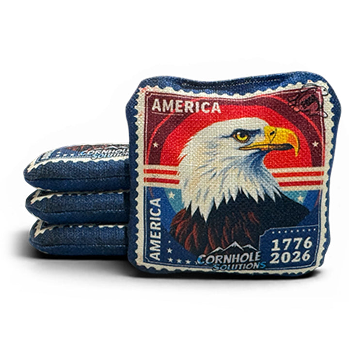 American Stamp Designs - Pro Style REC Cornhole Bags – Regulation 6"x6" – Full Set of 8 by Cornhole Solutions, Southern home decor detail photo 3