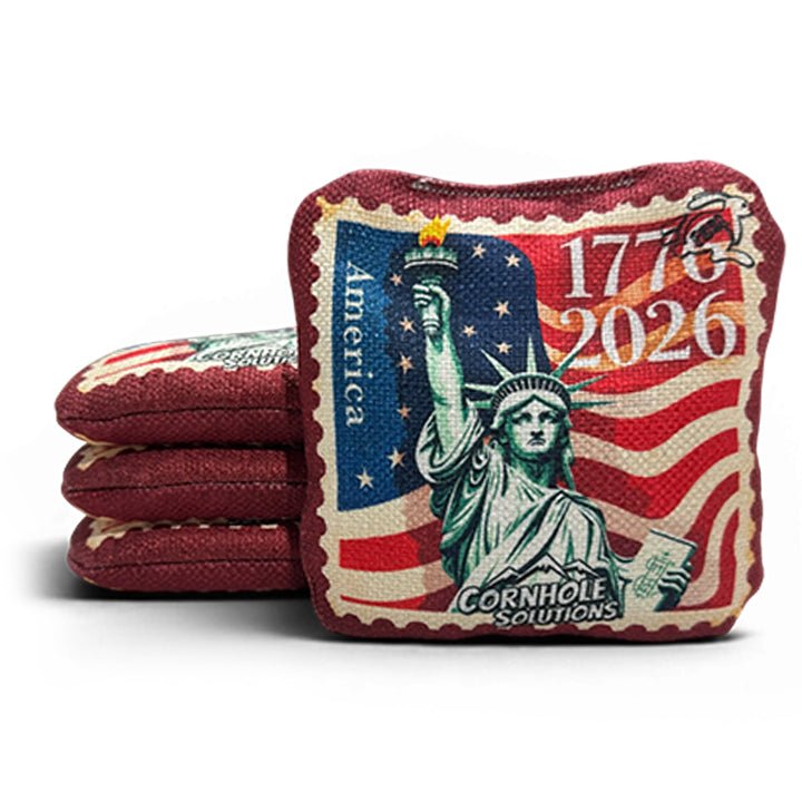 American Stamp Collection - Pro Style REC Cornhole Bags – Regulation 6"x6" – Full Set of 8