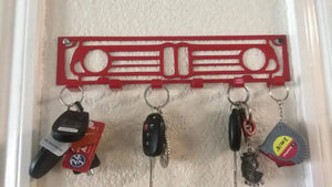 BMW 2002 Grill Keychain Rack – Classic Euro Steel Wall Mounted Organizer detail view by Martin Metalwork LLC
