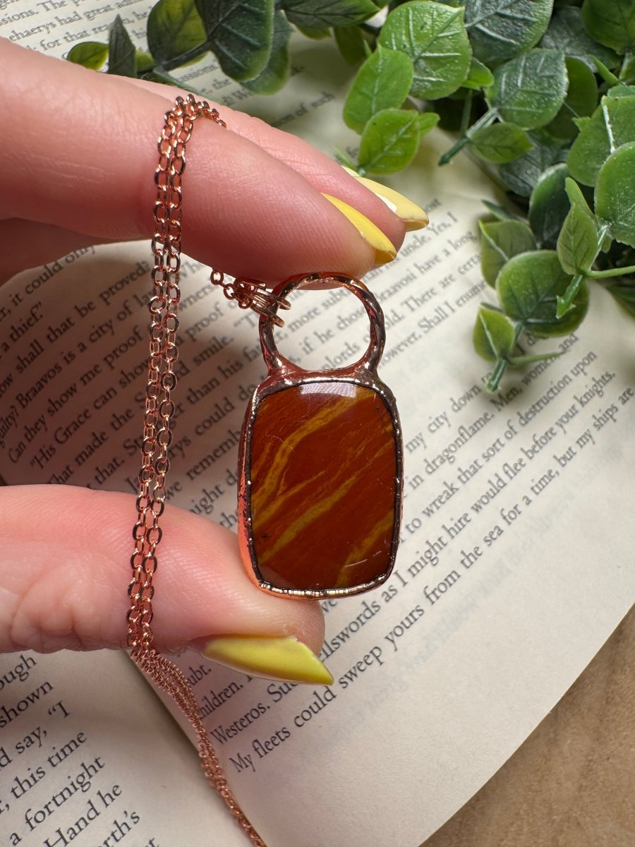 Red Jasper Necklace by Copper Ashes