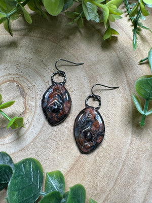 Red Que Sera Yoni Earrings by Copper Ashes