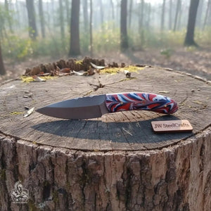 Handmade Skinner Knife Resin Handle Fixed Blade Hunting Knife JW SteelCrafts by JW SteelCrafts, Damascus knife main product photo