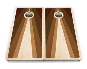 Retro Wood Triangle Cornhole Boards - Professional Tournament Series