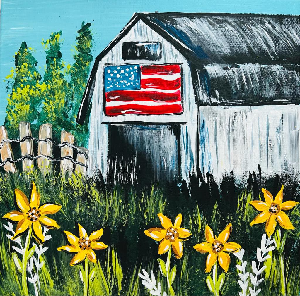 Hometown America Patriotic DIY Paint Kit by Coastal Canvas, original artwork main product photo