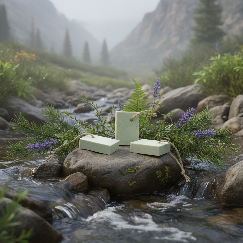 SynEb French Green Clay Body Bar - The Clay Collection by Handcrafted Soaps by Syn Eb, natural skincare detail photo 6