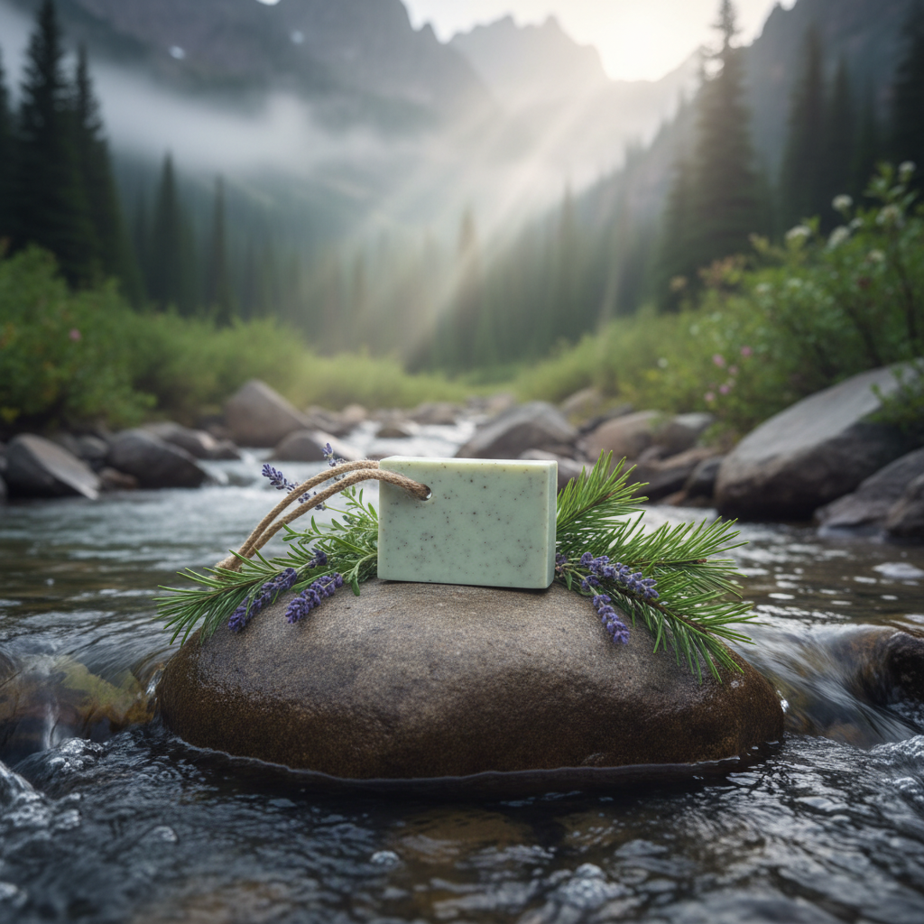 SynEb French Green Clay Body Bar - The Clay Collection by Handcrafted Soaps by Syn Eb, natural skincare detail photo 4