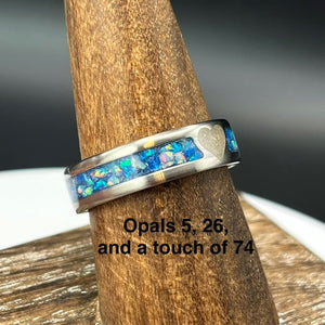 You are My Heart Memorial Ring - Titanium Band by Cotton Street Art Company, handmade jewelry detail photo 4