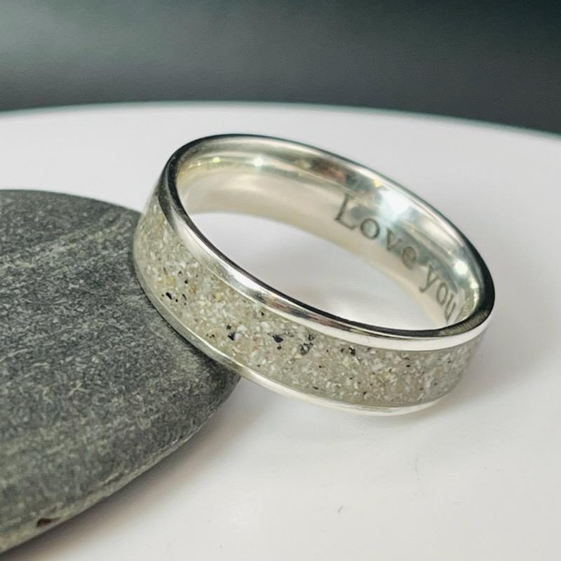 Ashes to Ashes, Dust to Dust by Cotton Street Art Company, handmade ring detail photo 8