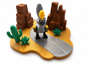 3D Printed Desert Roadrunner Playset by The Tween Space, paper gift detail photo 3