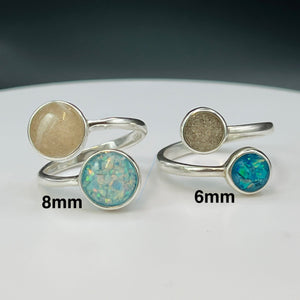 Everlasting Duo Keepsake Ring by Cotton Street Art Company, handmade jewelry detail photo 3