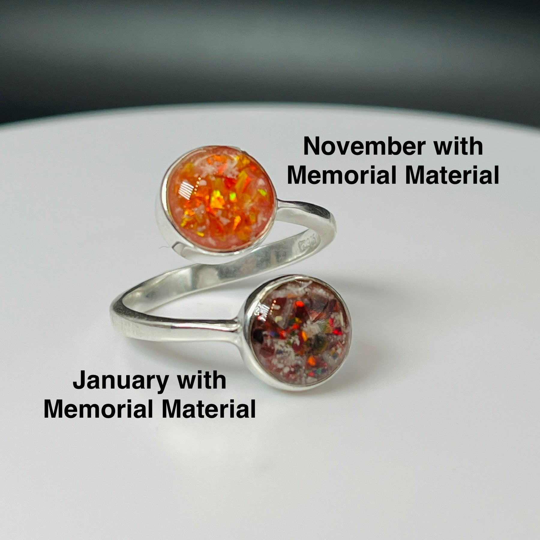 Everlasting Duo Keepsake Ring by Cotton Street Art Company, handmade jewelry detail photo 4