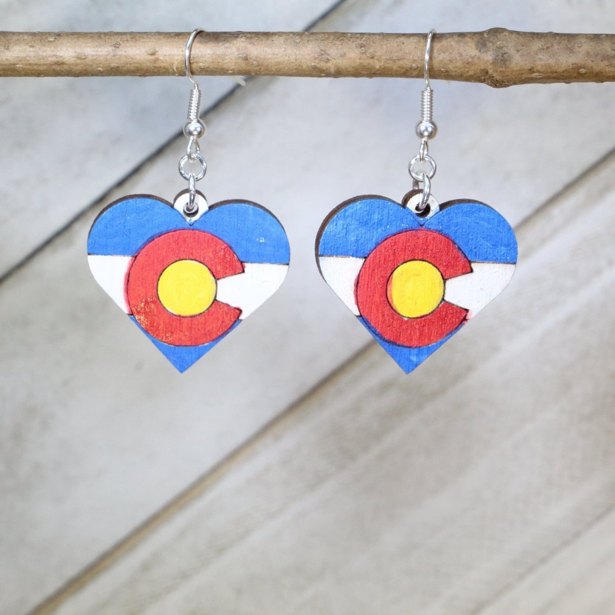Rocky Mountain Wooden Earrings | Colorado Nature Jewelry by Cate's Concepts, LLC