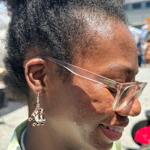 Roller Derby Skate Wooden Dangle Earrings | Skating Jewelry by Cate's Concepts, LLC, handmade jewelry detail photo 2