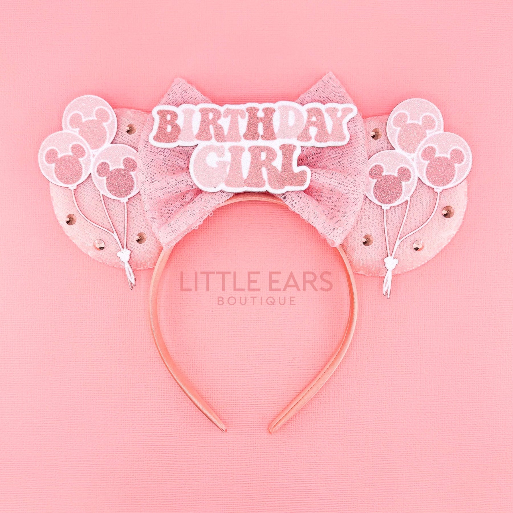 Rose Gold Birthday Ears by Little Ears Boutique, headbands main product photo