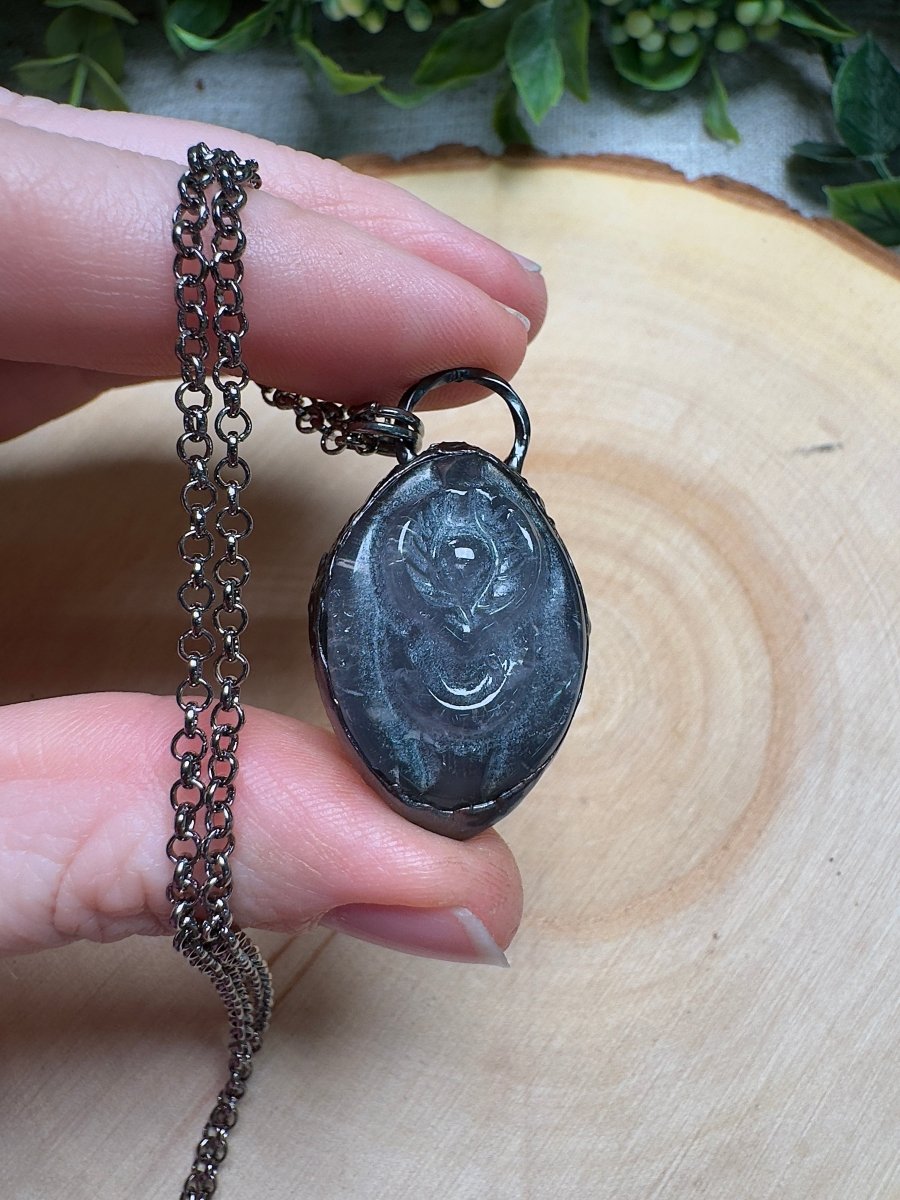 Rose Quartz Yoni Necklace by Copper Ashes