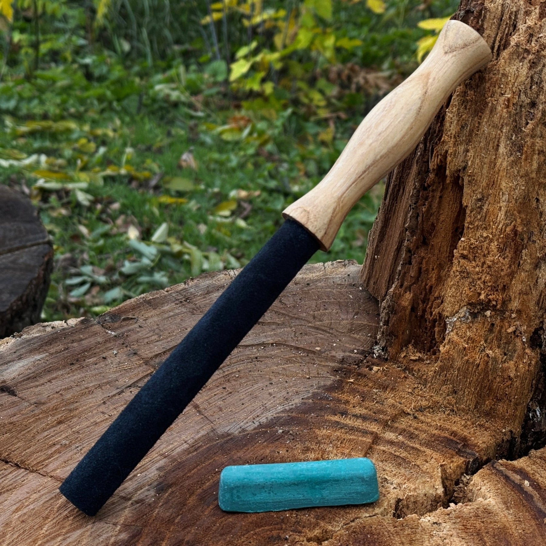 Round Leather Strop For Knife Sharpening by Sharky Forged Steel Tools