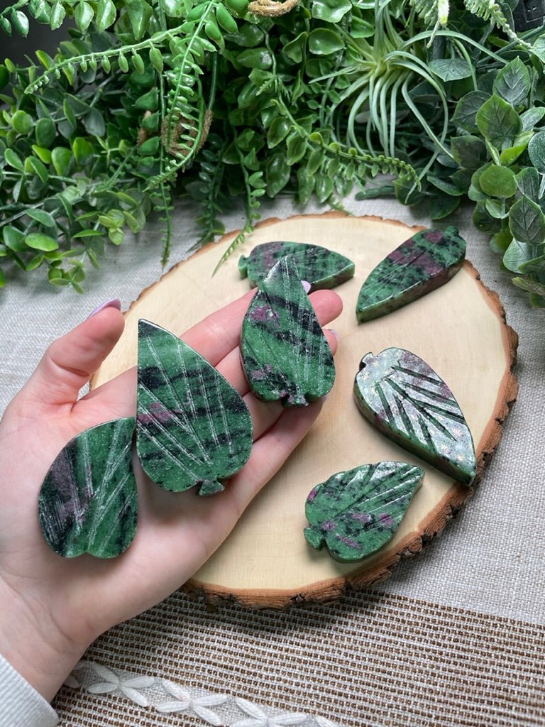 Ruby Zoisite Leaf by Copper Ashes