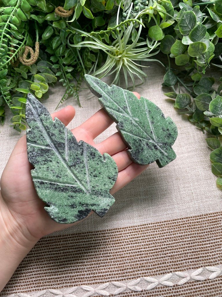 Ruby Zoisite Leaf by Copper Ashes