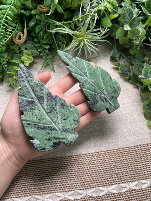 Ruby Zoisite Leaf by Copper Ashes