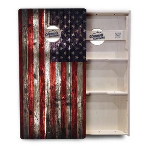 Distressed Flag Cornhole Boards - Professional Tournament Series