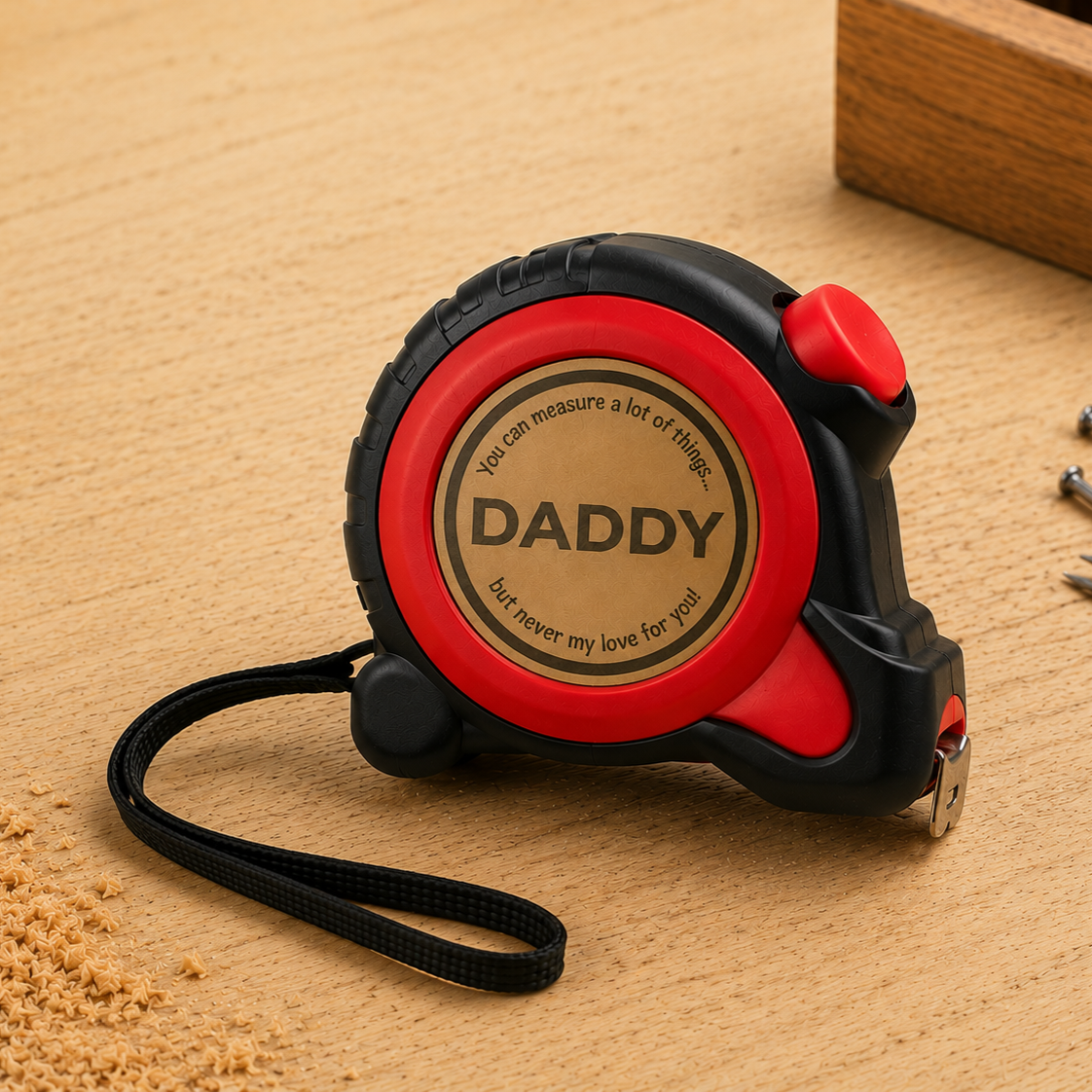 Personalized Tape Measure Gift for Dad, Custom Father’s Day Tool Gift by Poor Hog Customs, tape measures main product photo
