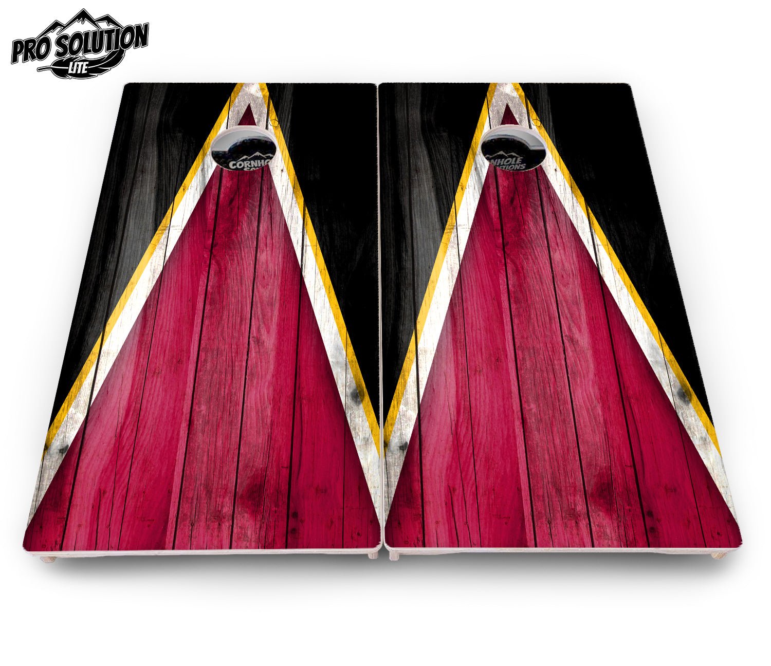 Team Color Triangle Cornhole Boards - Pro Solution Lite Series