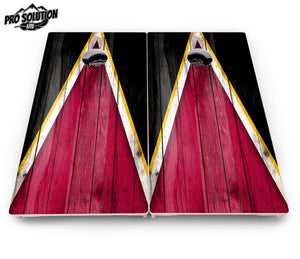 Team Color Triangle Cornhole Boards - Pro Solution Lite Series