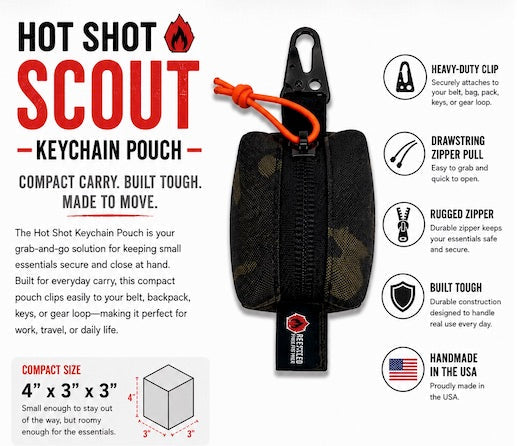 Hot Shot - Scout - Keychain Pouch detail view by Recycled Firefighter