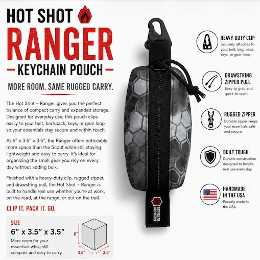 Hot Shot - Ranger - Keychain Pouch detail view by Recycled Firefighter