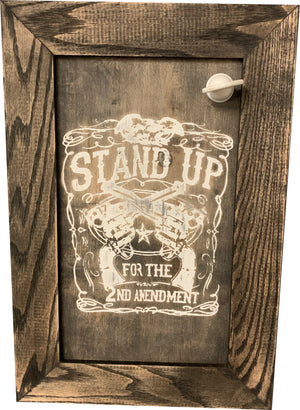 Stand Up for the 2nd Amendment Hidden Gun Storage Firearm Concealment Wall Decor by Bellewood Designs, Southern home decor detail photo 3