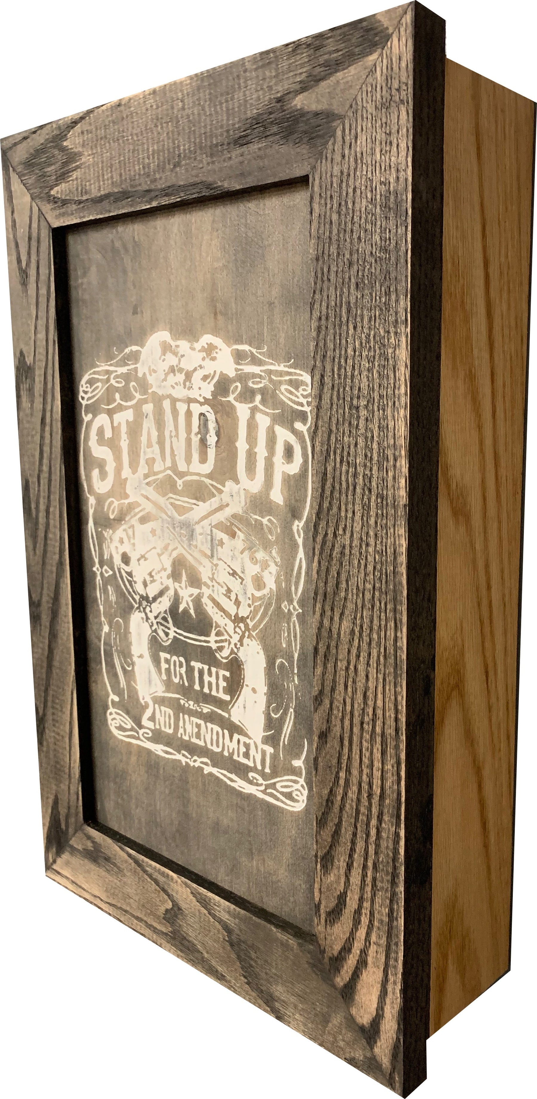 Stand Up for the 2nd Amendment Hidden Gun Storage Firearm Concealment Wall Decor by Bellewood Designs, Southern home decor detail photo 5