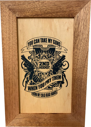 2nd Amendment Take My Guns Hidden Gun Storage Firearm Concealment Wall Decor by Bellewood Designs, Southern home decor detail photo 6