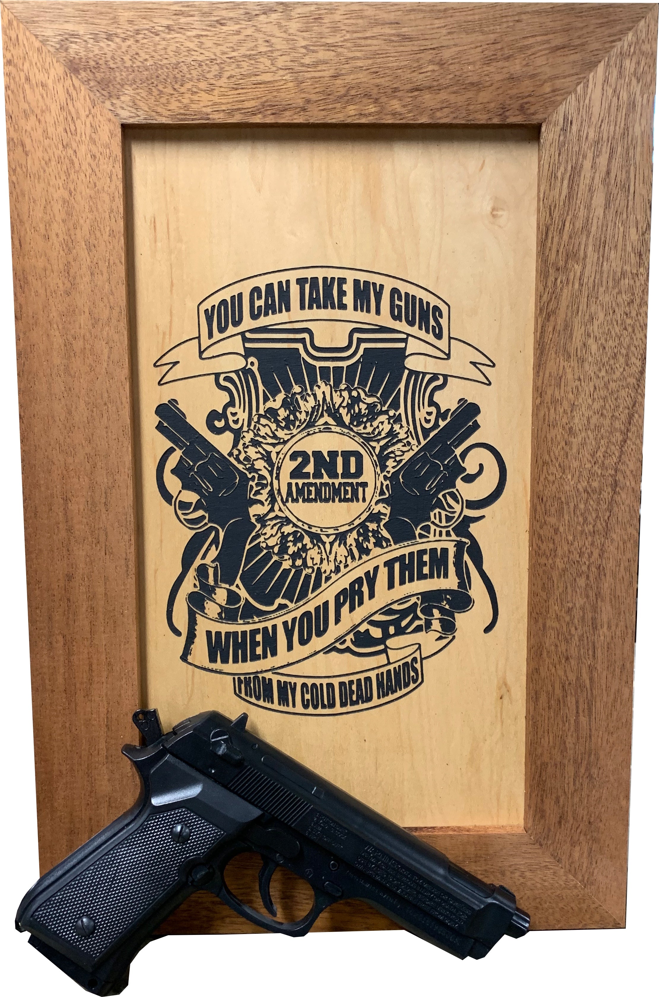 2nd Amendment Take My Guns Hidden Gun Storage Firearm Concealment Wall Decor by Bellewood Designs, Southern home decor main product photo