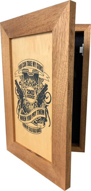 2nd Amendment Take My Guns Hidden Gun Storage Firearm Concealment Wall Decor by Bellewood Designs, Southern home decor detail photo 4